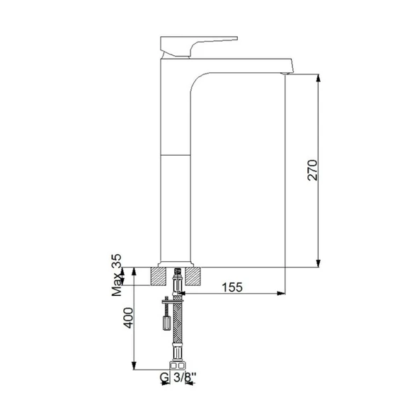 Newarc Aqua Çanak Tipi Lavabo Bataryası - Resim 2