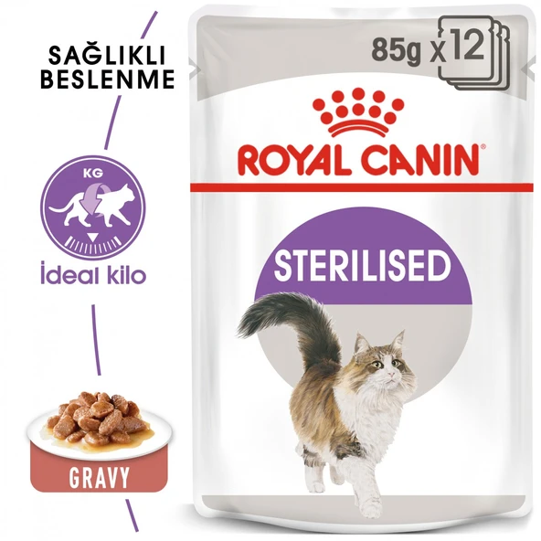 Royal Canin Gravy Sterilised Kısırlaştırılmış Yaş Kedi Maması 85gr ürün görseli 1