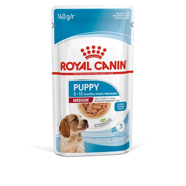 Royal Canin Medium Puppy Orta Irk Yavru Köpek Yaş Maması 140 Gr ürün görseli 1