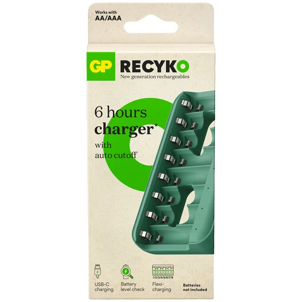GP E822 USB Pilsiz Şarj Cihazı ( 8 Adet AA ve/veya AAA İçin ) ürün görseli 1