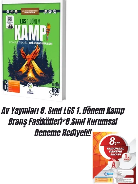 Av Yayınları 8. Sınıf LGS 1. Dönem Kamp Branş Fasikülleri*8.Sınıf Kurumsal Deneme Hediyeli!! ürün görseli 1