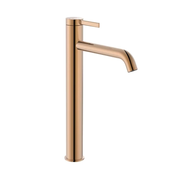 Roca Ona Yüksek Lavabo Bataryası, Click Clack Sifonlu, Cold Start Rose Gold ürün görseli 1