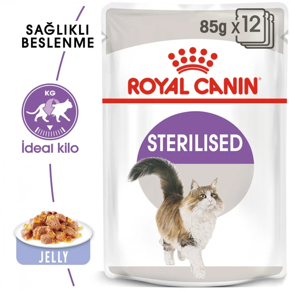 Royal Canin Sterilised Jelly Kısırlaştırılmış Yaş Kedi Maması 85 Gr ürün görseli 1
