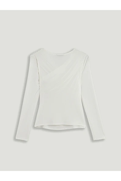 Drape Detaylı Bluz Nocturne - Resim 12