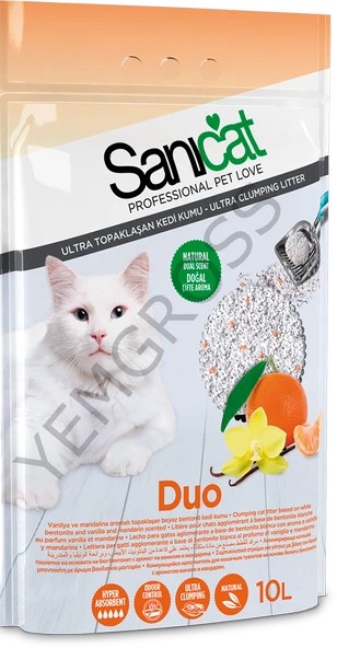 Sanicat Duo Vanilya Ve Mandalinalı Kedi Kumu 10 L ürün görseli 1