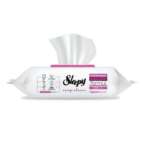 Sleepy Easy Clean Lilyum Buketi Yüzey Temizlik Havlusu 100 Yaprak ürün görseli 1