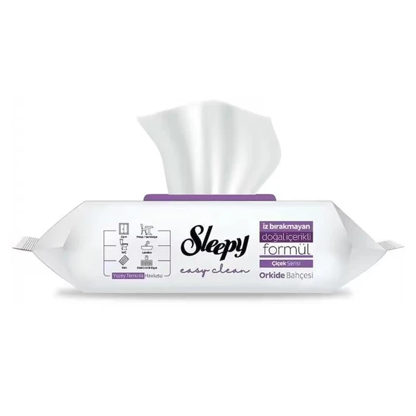 Sleepy Easy Clean Orkide Bahçesi Yüzey Temizlik Havlusu 100 Yaprak ürün görseli 1