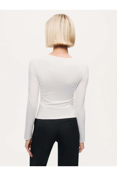 Drape Detaylı Bluz Nocturne - Resim 10