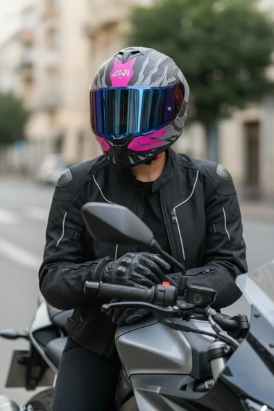 50.X SHARKBITE MAT Pembe / 1 Renkli 1 Şeffaf Vizörlü Motosiklet Kask ürün görseli 1