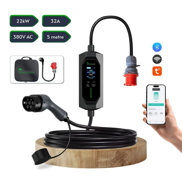 Cks Enerji 22 Kw Taşınabilir Hızlı Araç Şarj Istasyonu Çanta Ve Dönüştürücü (Türkçe Menü) ürün görseli 1