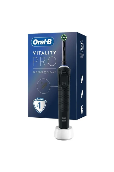 Oral-B Vitality Pro D103 Cross Action Siyah Şarjlı Diş Fırçası ürün görseli 1