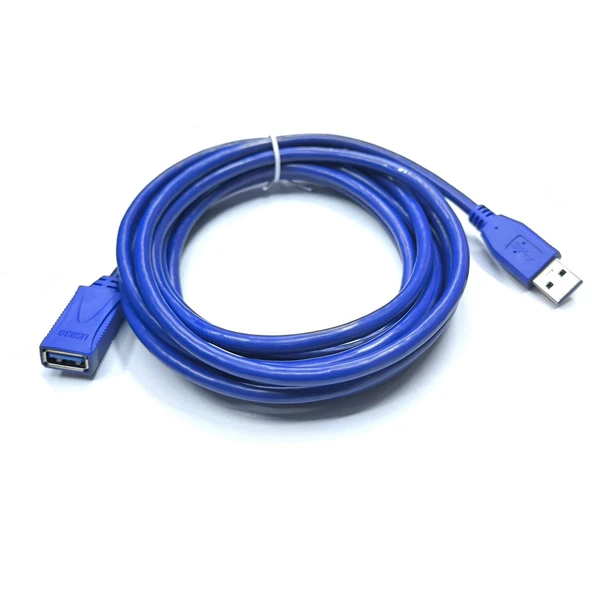 USB 3.0 dişi erkek uzatma kablosu mavi kablo 3m ürün görseli 1