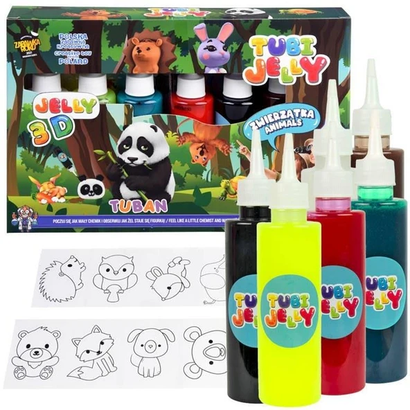 Tuban Tubi Jelly 6 Renk 3 Boyutlu Figürler Hayvanlar Animals TU3326 ürün görseli 1