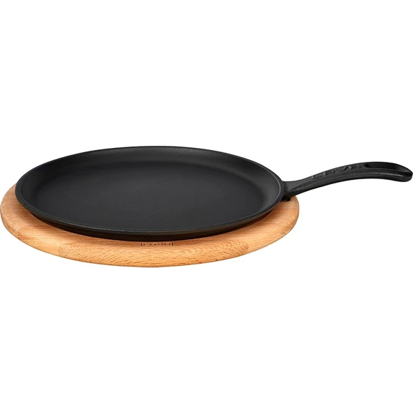Lava Metal Saplı Ahşap Altlıklı Döküm Krep Tavası - 26 cm ürün görseli 1