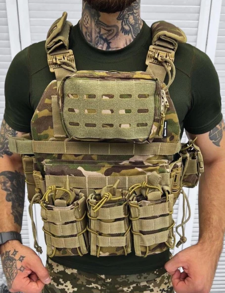 Single Sword Pratik Tak Çıkar Özellikli Tokalı Kod-7 Yan Korumalı Akrep Hücum Yeleği ürün görseli 1
