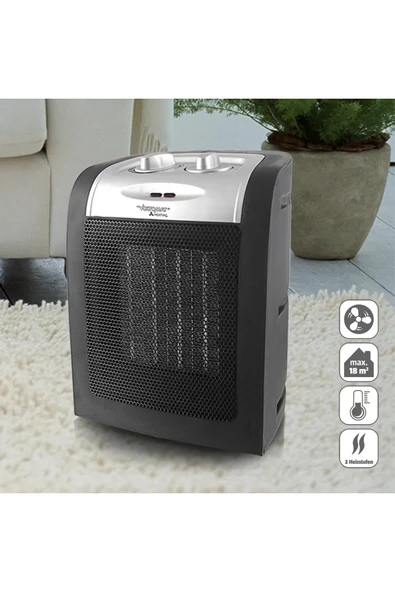 1800W Termostatlı Seramik Fanlı Isıtıcı ürün görseli 1