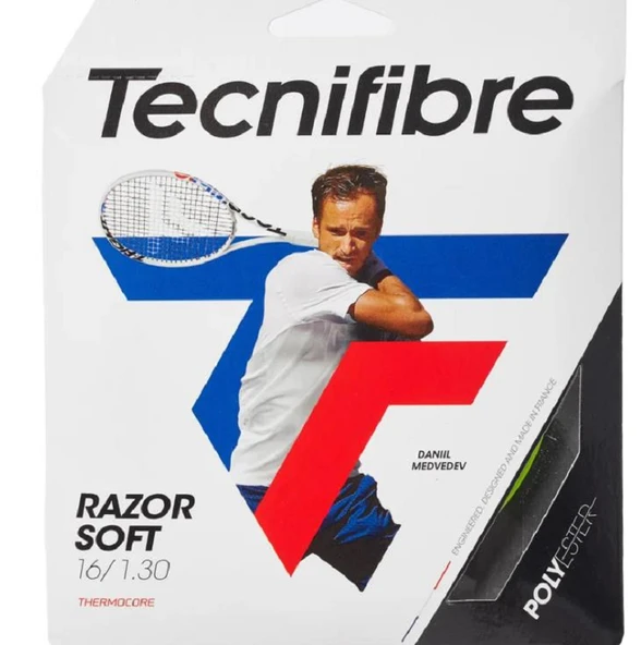 Tecnifibre Razor Soft 16/1.30 Lime Tekli Kordaj 04GRAS130L ürün görseli 1