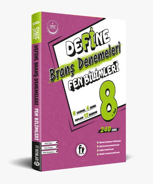 Fi Yayınları 8. Sınıf LGS Define Fen Bilimleri Branş Denemeleri ürün görseli 1