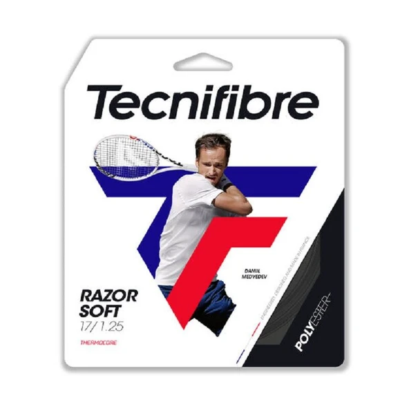 Tecnifibre Razor Soft 17/1.25 Siyah Tekli Kordaj 04GRAS125N ürün görseli 1