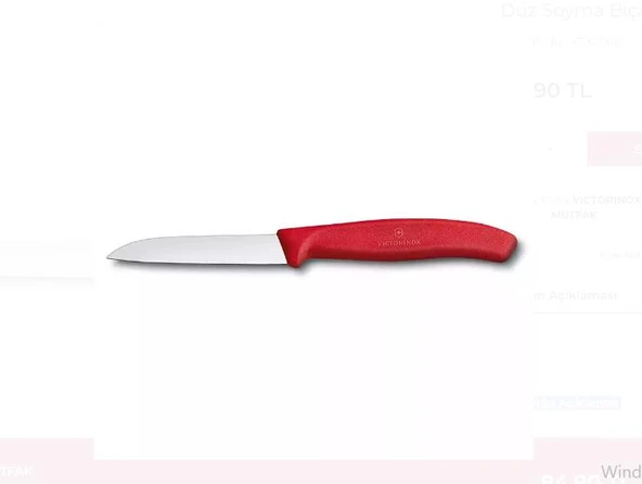 Victorinox 6.7401 SwissClassic 8cm Düz Soyma Bıçağı ürün görseli 1