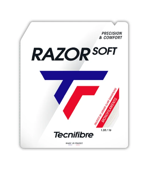 Tecnifibre Razor Soft 16/1.30 Beyaz Tekli Kordaj 04GRAS130W ürün görseli 1