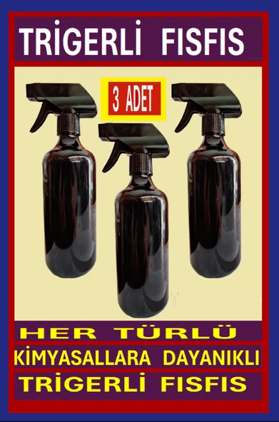 PLASTİK ŞİŞE FISFIS 500 ML ( KİMYASAL DETERJANLARA UYUMLU ) 3 ADET ürün görseli 1