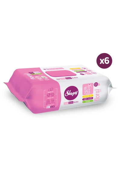 Sleepy Floral Kişisel Bakım Havlusu 6x100 (600 Yaprak) ürün görseli 1