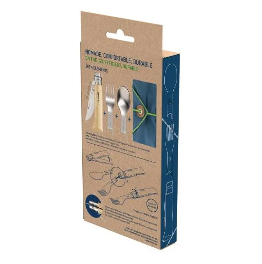 Opinel Nomad Plus Piknik Seti + No 8 Çakı - Resim 4