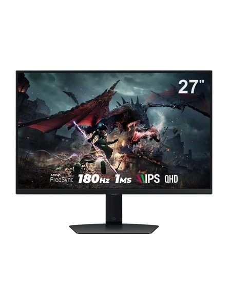 Samsung Odyssey G5 G50D 27" 180Hz 1ms Freesync 2560x1440 Qhd Pivot IPS Gaming Monitör LS27DG502EUXUF ürün görseli 1