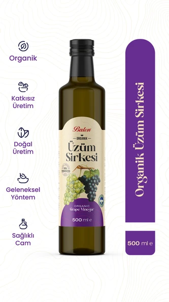 BALEN ORGANİK ÜZÜM SİRKESİ *500 ML ürün görseli 1