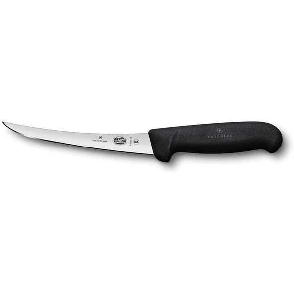 Victorinox Fibrox 15cm Kavisli Dar Ağız Sıyırma Bıçağı 5.6603.15 Siyah ürün görseli 1