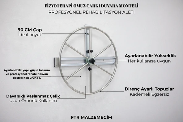 Fizyoterapi Omuz Çarkı Duvara Monteli - Resim 2