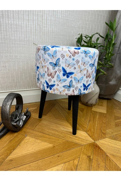 decosense Kelebek Desenli Puf Bench Tabure Oturak koltuk ürün görseli 1