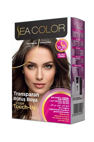 Sea Color Touch-Up Transparan Vegan Rötuş Boya Seti 75+75 Ml Kumral Tonlar İçin ürün görseli 1