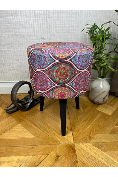 decosense Retro Gürgen Ahşap Puf Bench Tabure Koltuk ürün görseli 1