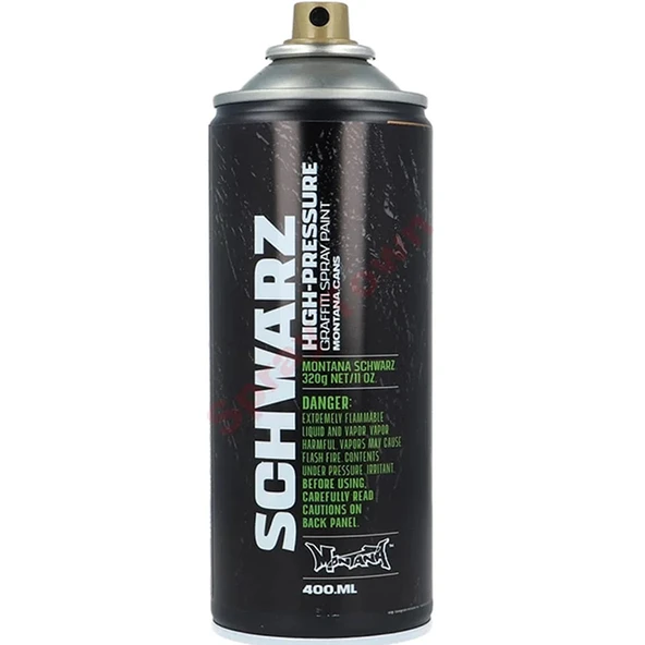 Montana SCHWARZ Recycled Siyah Sprey Boya 400ML BLK 9001 Siyah ürün görseli 1