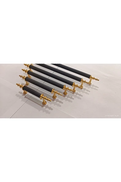 EMİR 5 AD. SİYAH ALTIN 64 MM Metal Vidalı KULP Dolap,şifonyer,ünite,komidin,mutfak Dolabı,vestiyer ürün görseli 1