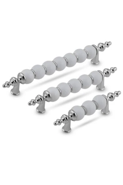 Polimer Modern Lüks Mobilya Dolap Çekmece Kulpları (2 Adet ) 64 Mm Krom ürün görseli 1