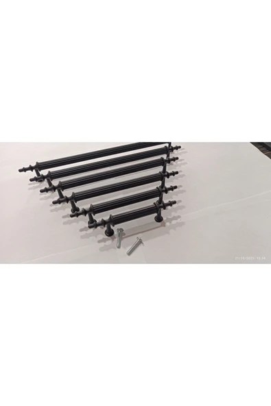 EMİR 1 AD. SİYAH 64 MM Metal Vidalı KULP . Dolap,şifonyer,ünite,komidin,mutfak Dolabı,vestiyer ürün görseli 1