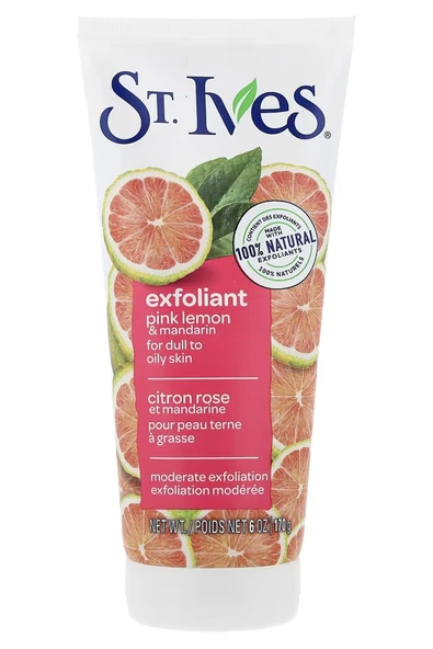 St. Ives Pembe Limon ve Mandalina Özlü Mat ve Yağlı Ciltler İçin Yüz Peelingi 170GR ürün görseli 1
