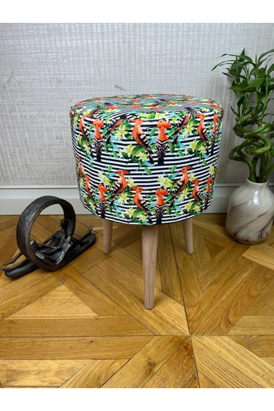 decosense Ağaçkakan Desenli Puf Bench oturak Tabure Koltuk ürün görseli 1