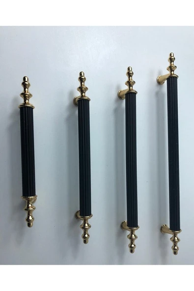 Özel Üretim Iğne Ayaklı Kulp Altın Siyah 96 mm ürün görseli 1