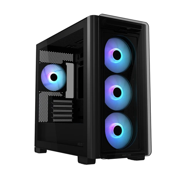 ASUS A23 PLUS TG ARGB SİYAH 4xARGB Fanlı Temperli Cam micro-ATX Siyah Gaming Kasa ürün görseli 1