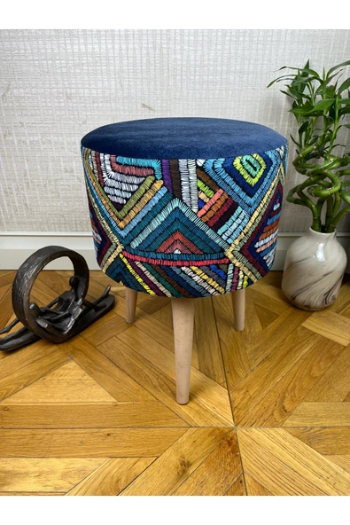 decosense Retro Gürgen Ahşap Puf Bench Tabure Koltuk ürün görseli 1