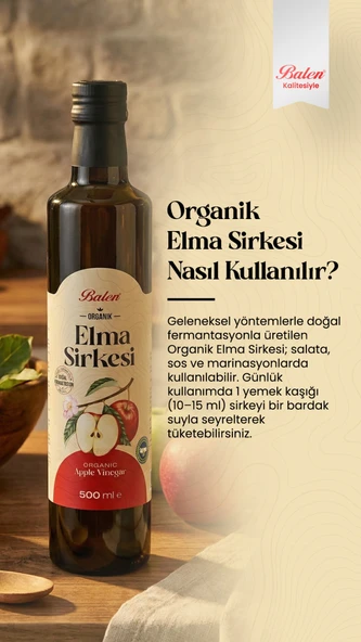 BALEN ORGANİK ELMA SİRKESİ *500 ML - Resim 2