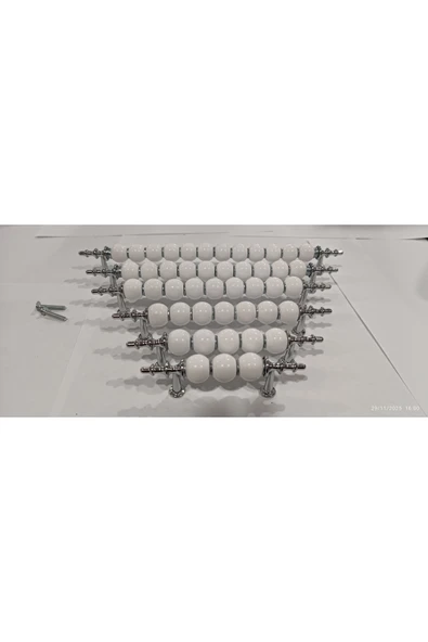 POLİMER MODERN 1 AD. 128 MM KROM Lüks Mobilya Dolap Çekmece Kulpları MİSKET-BONCUK KULP ürün görseli 1