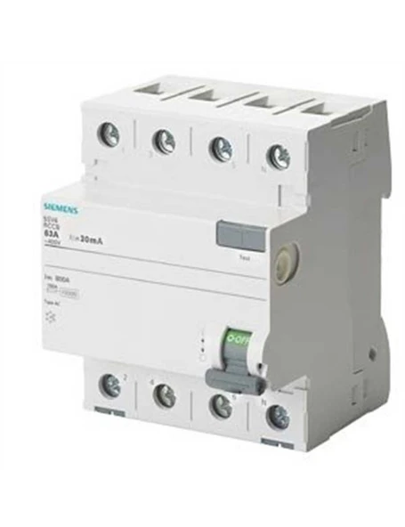 Siemens 5SV4642-0 AC Tipi Trifaze Kaçak Akım Rölesi 300mA 25A 400V 3 Faz+N ürün görseli 1