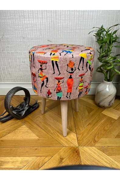 decosense Retro Gürgen Ahşap Puf Bench Tabure Koltuk ürün görseli 1