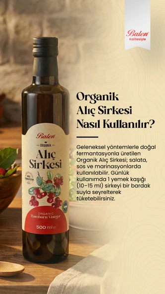 BALEN ORGANİK ALIÇ SİRKESİ * 500 ML - Resim 2