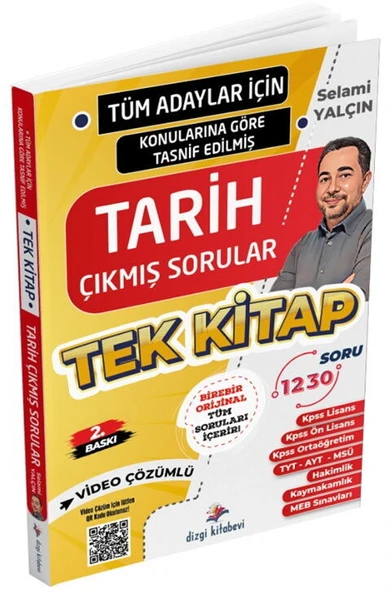 Dizgi Kitap Tüm Adaylar İçin Tüm Sınavlar Tarih Video Çözümlü Çıkmış Soru Külliyatı ürün görseli 1